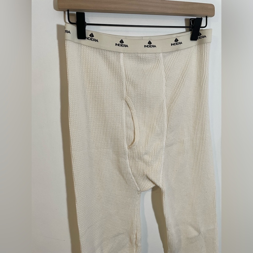 Indera Men's Traditional Waffle Thermal Underwear Bottoms Sz Medium Layer Warmth - Picture 3 of 6